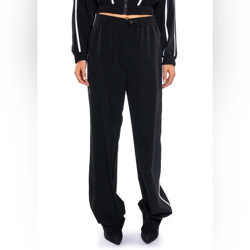 Azalea Wang Black & White All in One Track Pant Boots - Picture 3 of 7